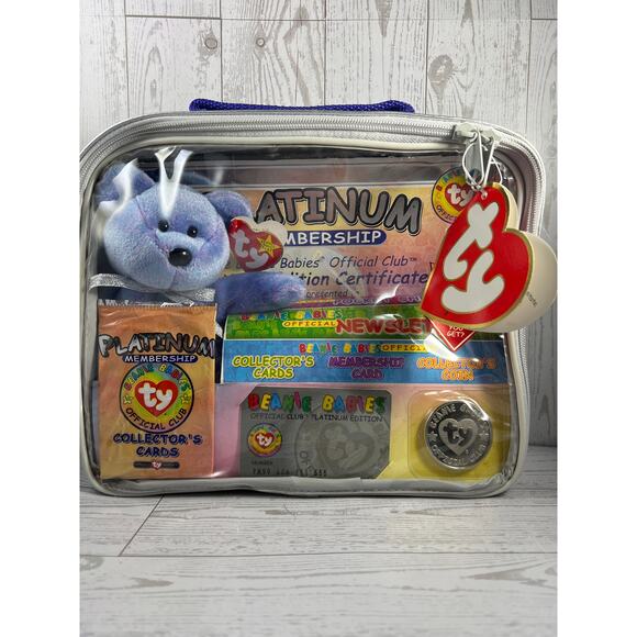 Vintage 1999 Ty Beanie Babies Platinum Club w/Clubby II